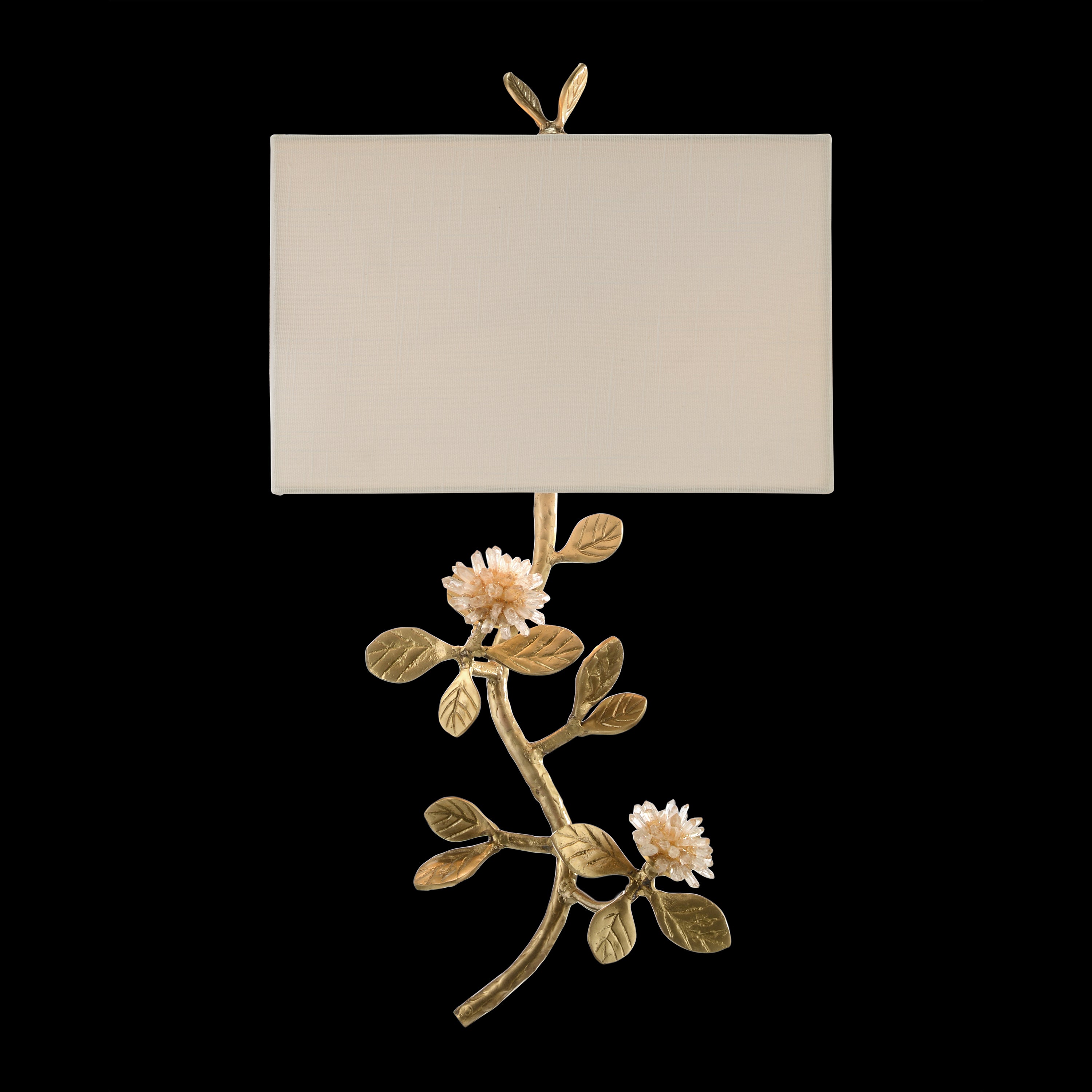 Stone, Quartz Flower Single-Light Wall Sconce | John Richard - AJC-9127