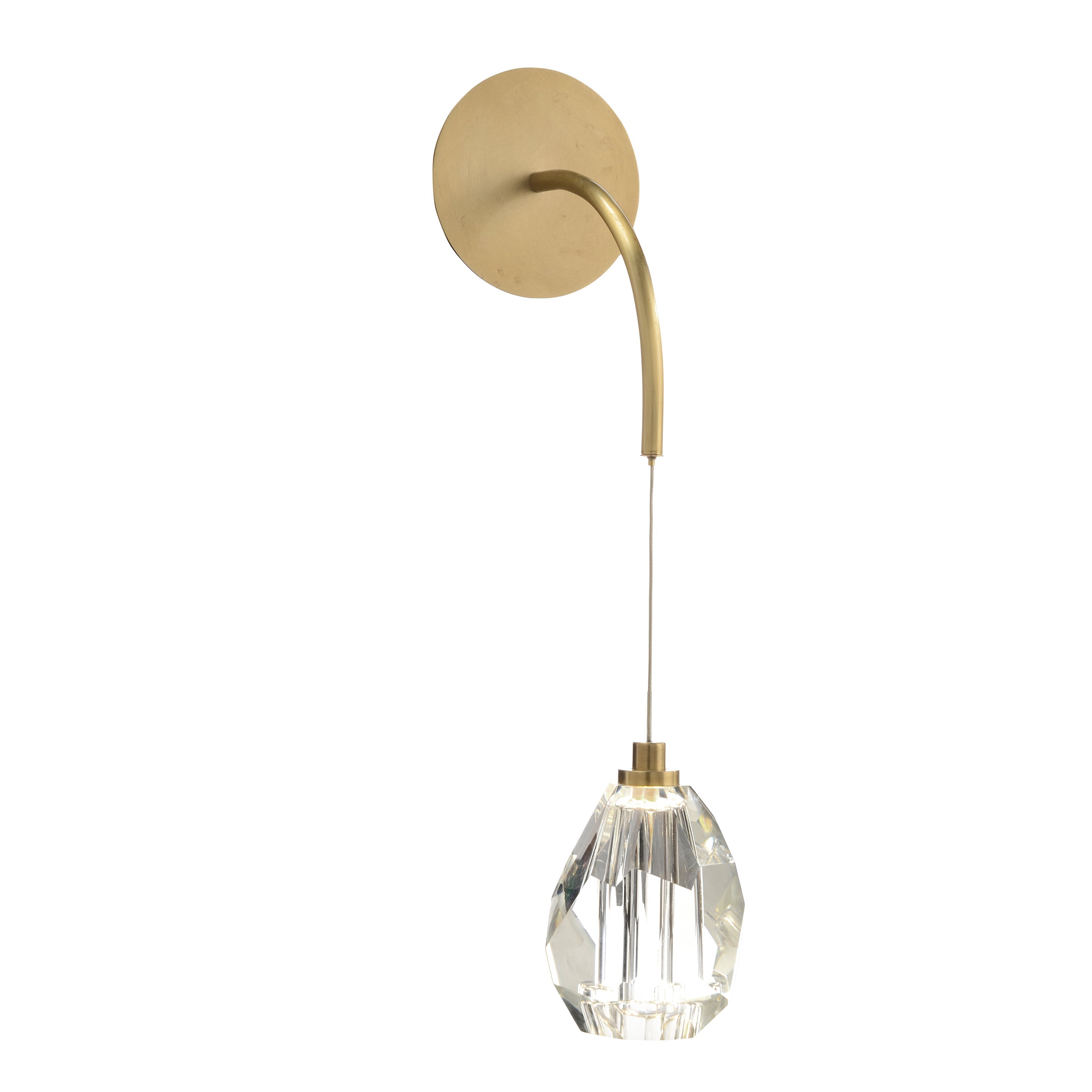 Faceted Cut Crystal Single-Droplight Sconce | John Richard - AJC-9135