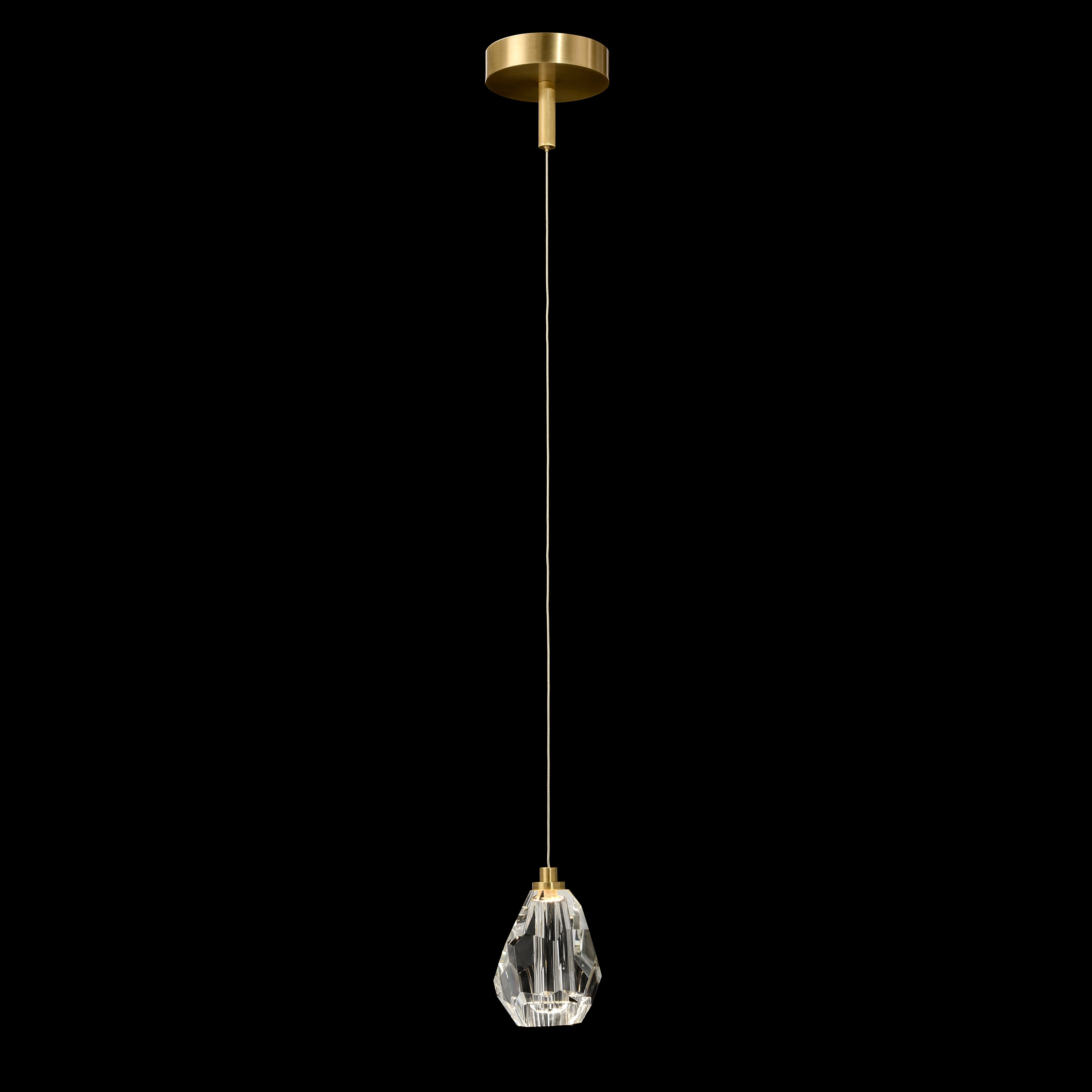 Faceted Chunk Crystal Single Droplight | John Richard - AJC-9136