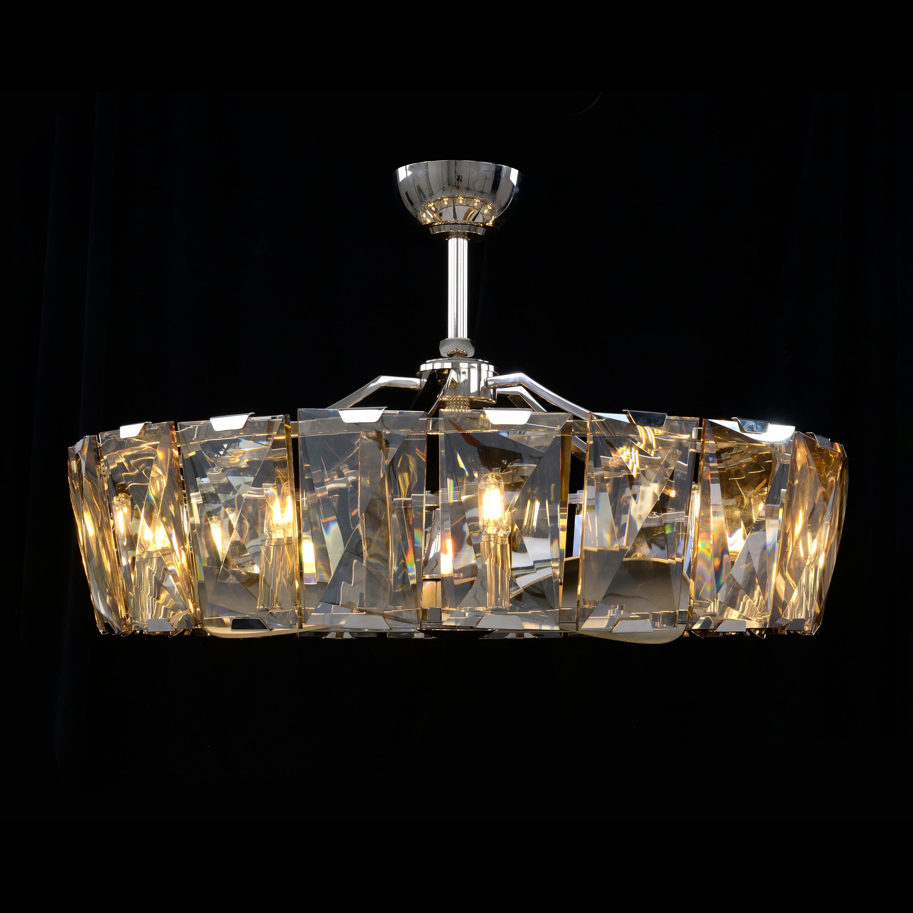Ten-Light Chandelier with Fan | John Richard - AJC-9172