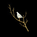 White Lazurite Dove and Brass Wall Sconce I | John Richard - AJC-9270