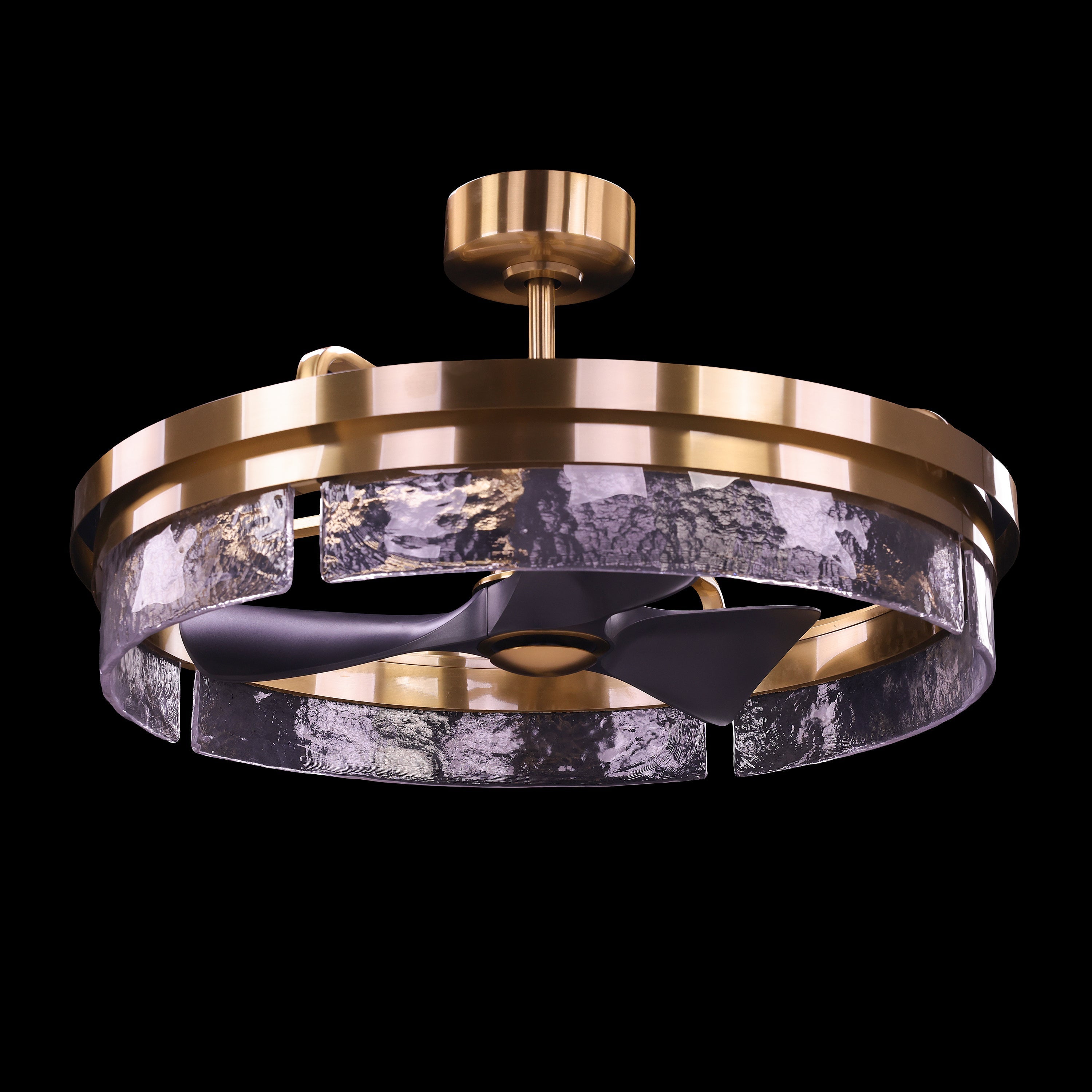 Sinclair Chandelier with Fan, Brass | John Richard - AJC-9487