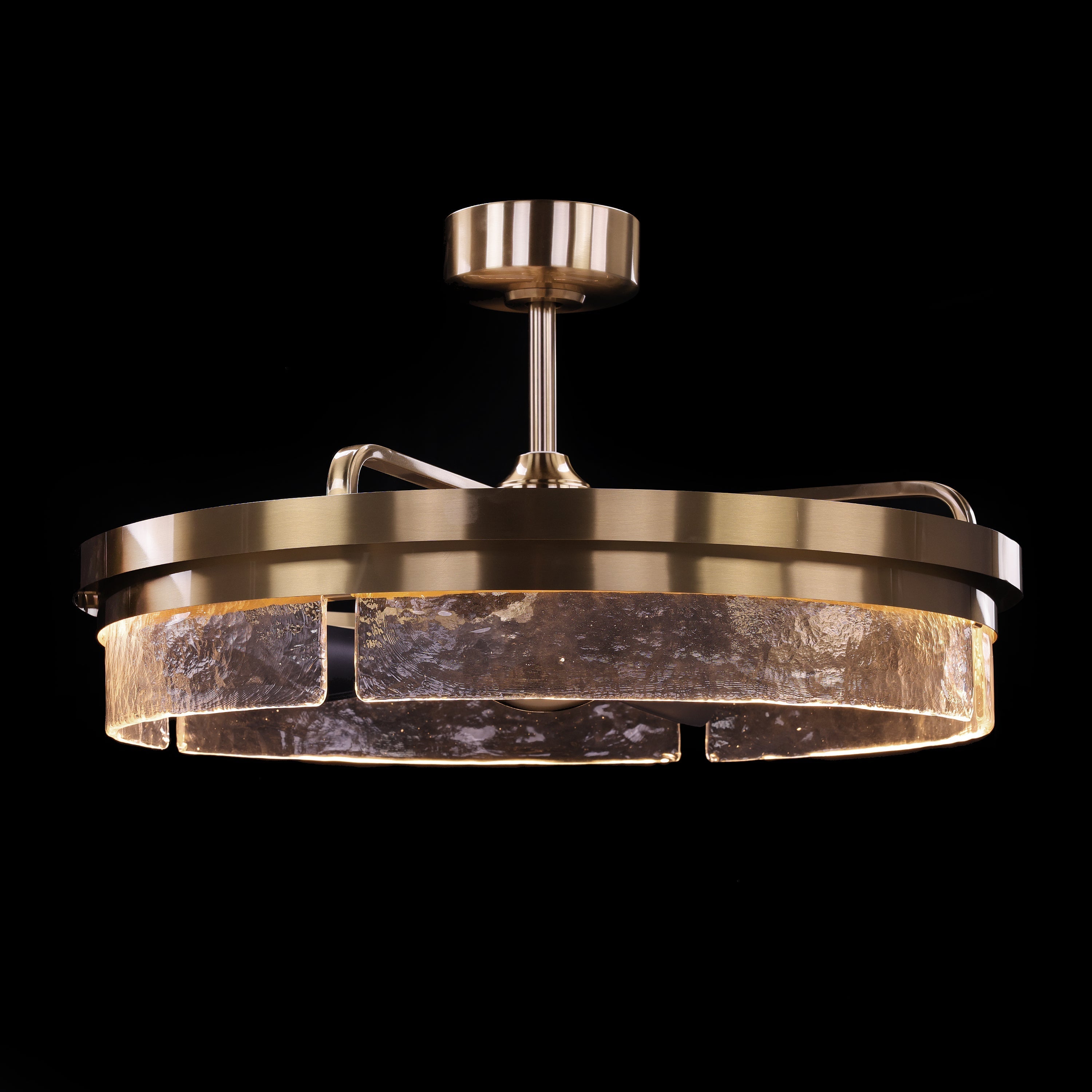 Sinclair Chandelier with Fan, Brass | John Richard - AJC-9487