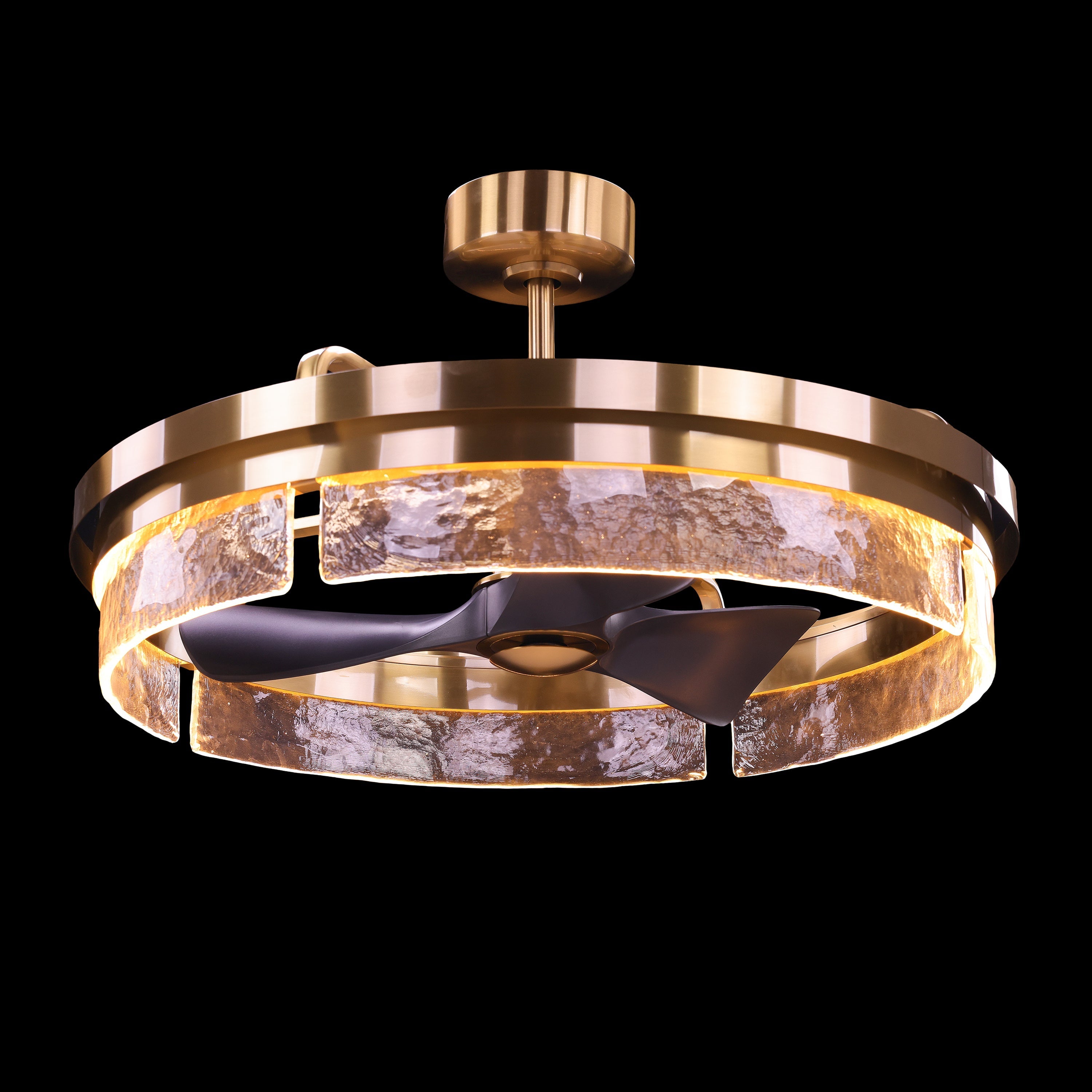 Sinclair Chandelier with Fan, Brass | John Richard - AJC-9487