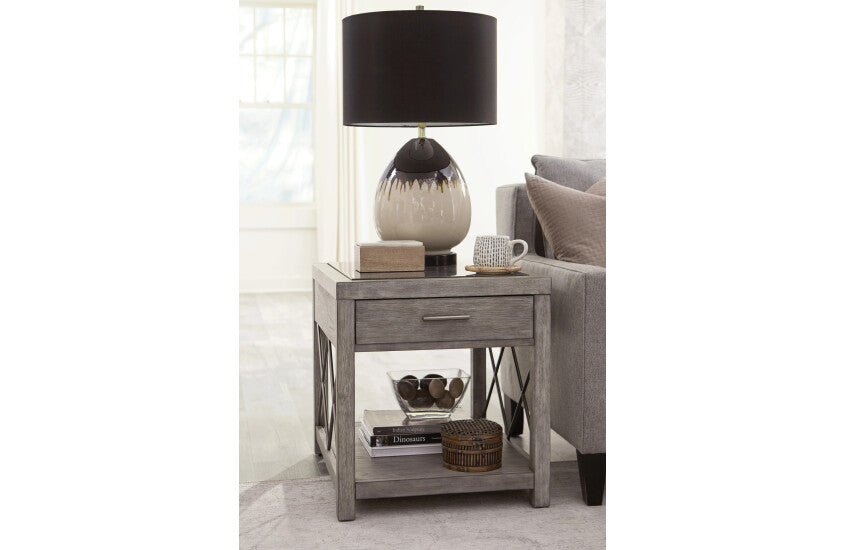 RECTANGULAR DRAWER END TABLE Room 1