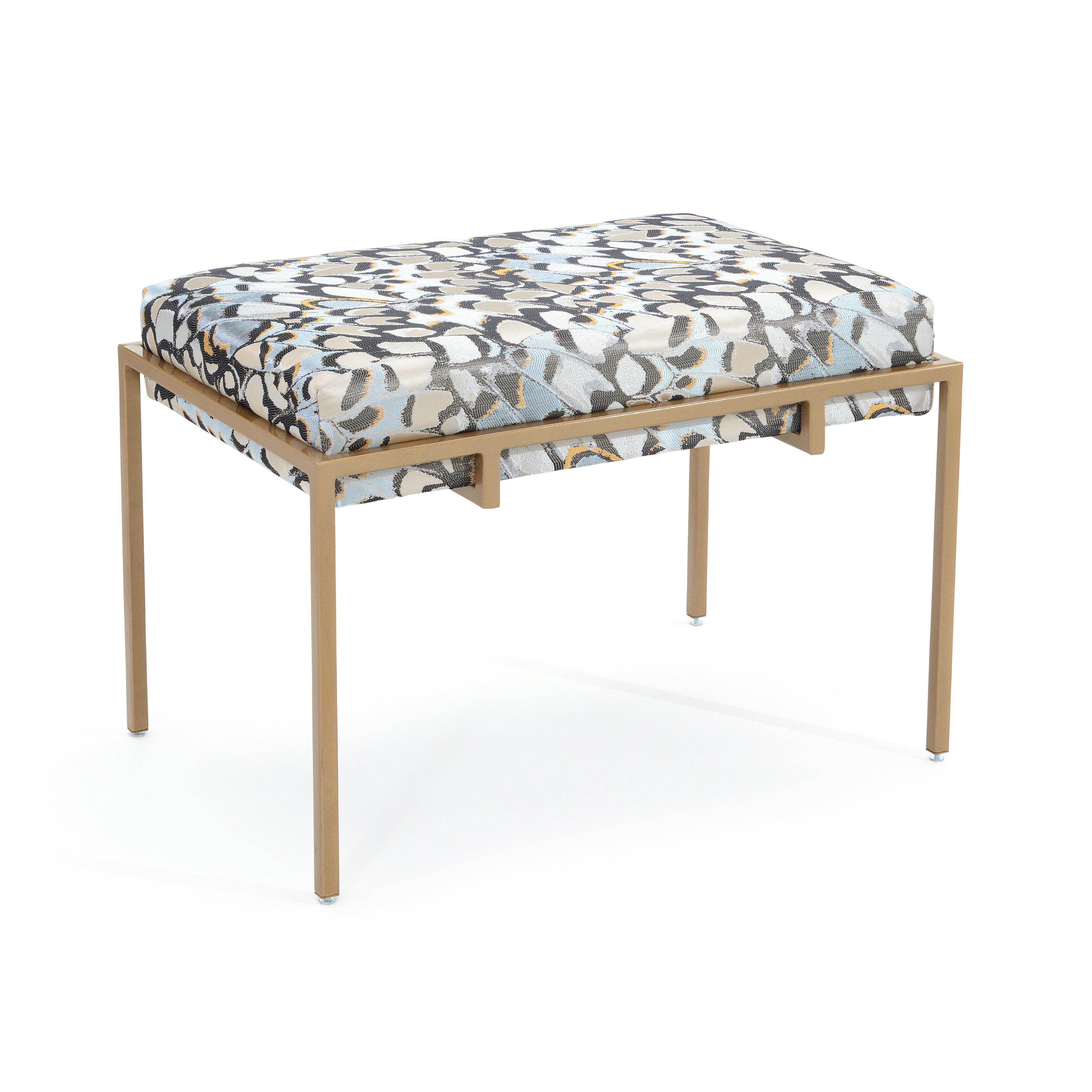 METAL GOLD UPHOLSTERED BENCH | John Richard - AMF-1491-5021-AS