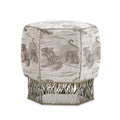 Honeycomb Ottoman, Silver - 5022 | John Richard - AMF-1809V226-5022