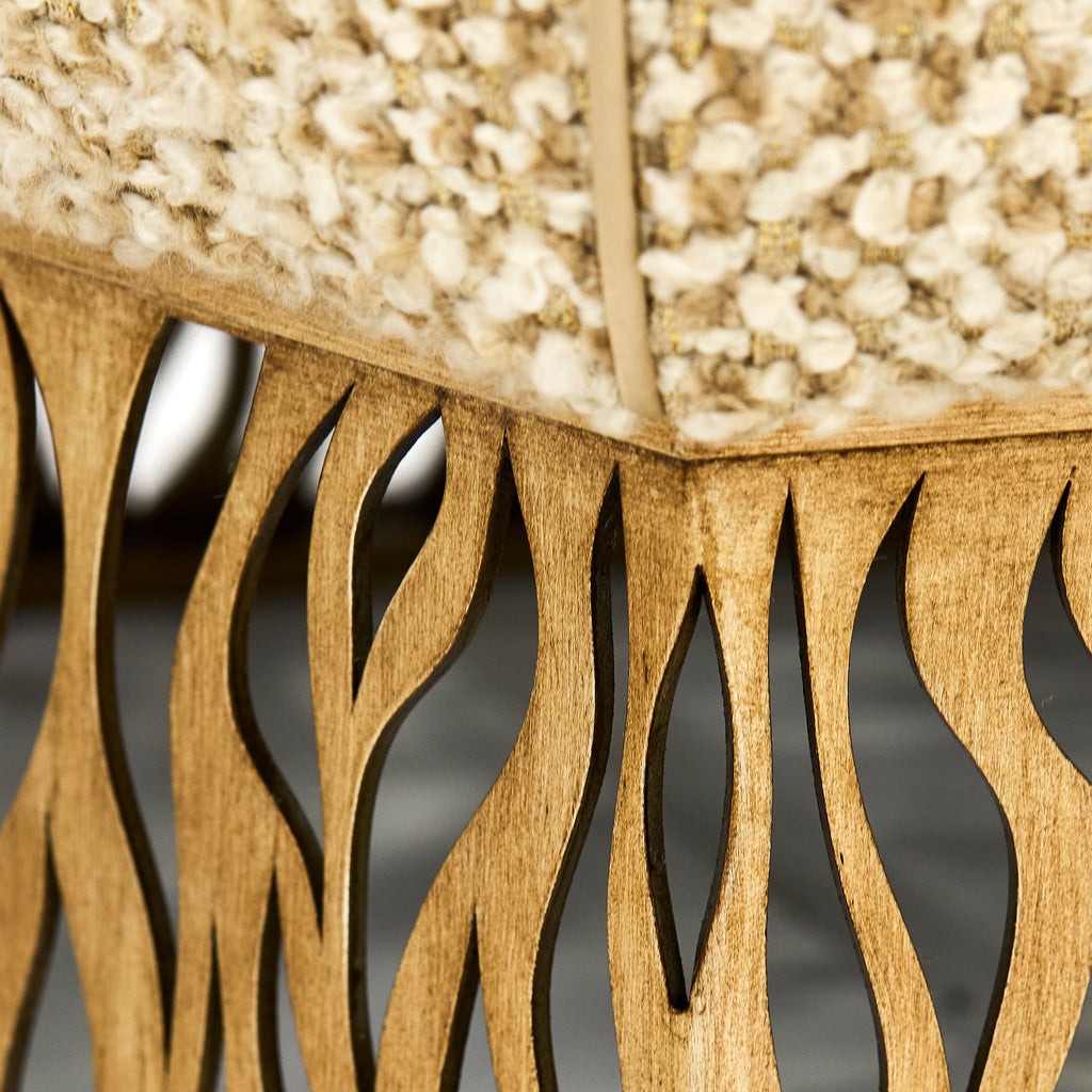 Honeycomb Ottoman, Gold - 5020 | John Richard - AMF-1809V229-5020-AS