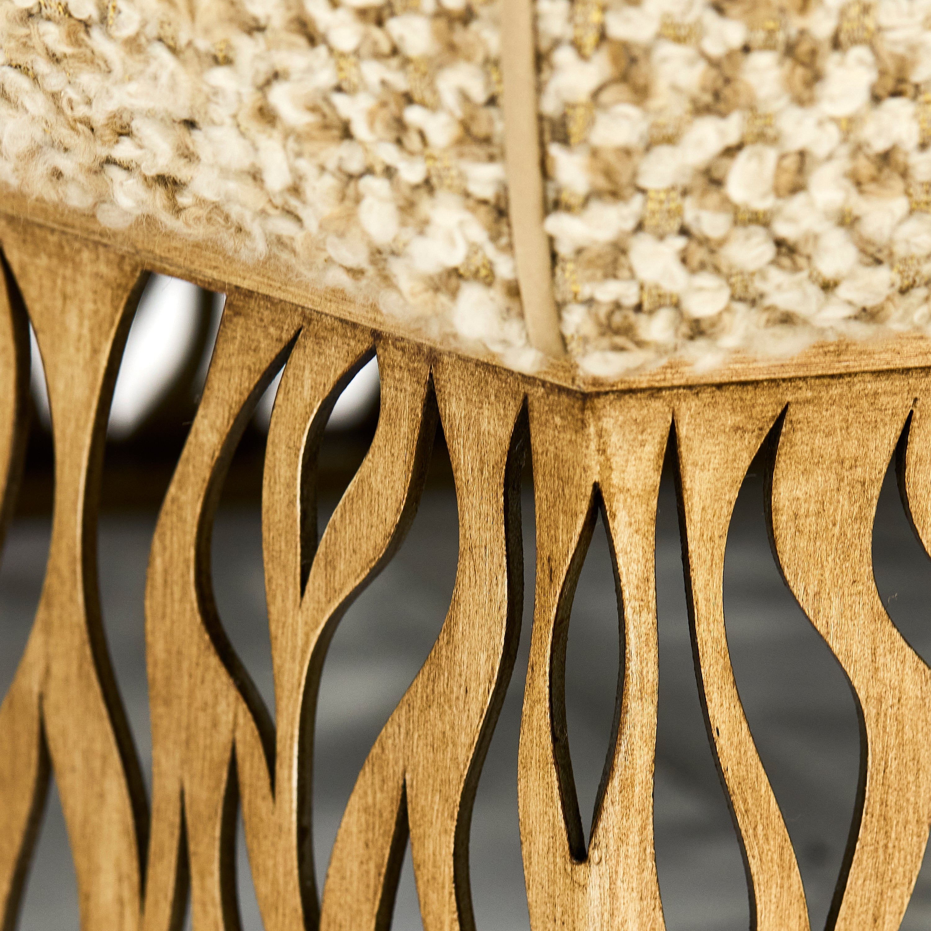 Honeycomb Ottoman, Gold - 5020 | John Richard - AMF-1809V229-5020-AS
