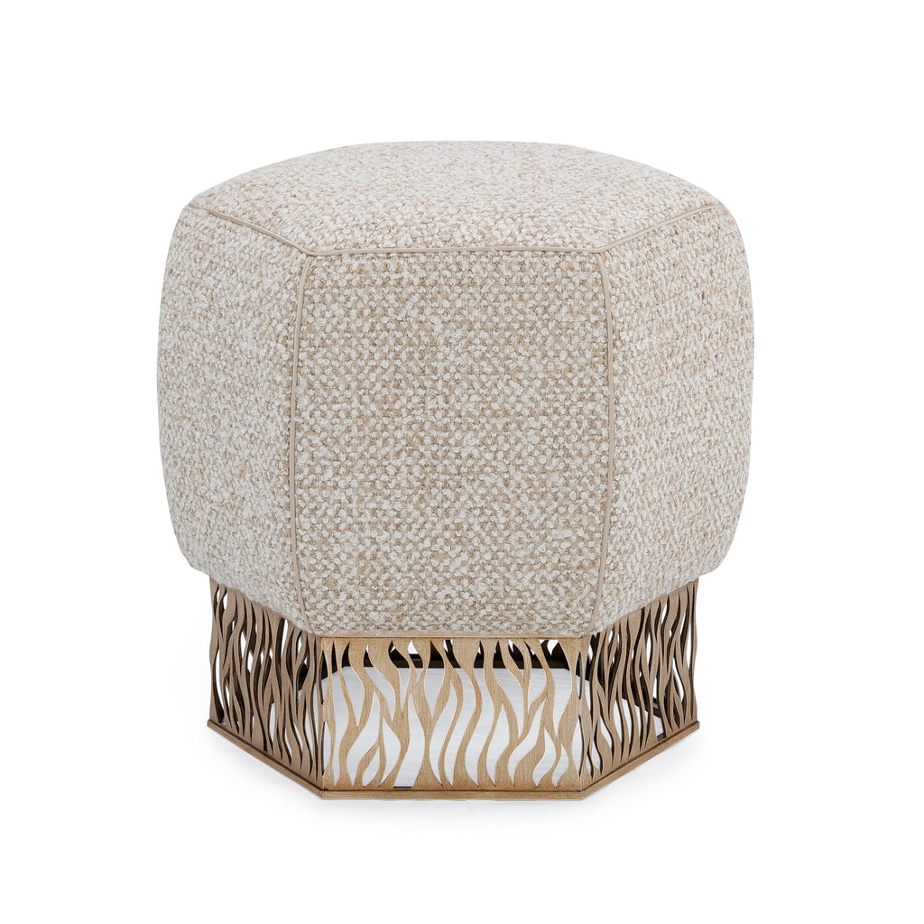 Honeycomb Ottoman, Gold - 5020 | John Richard - AMF-1809V229-5020-AS