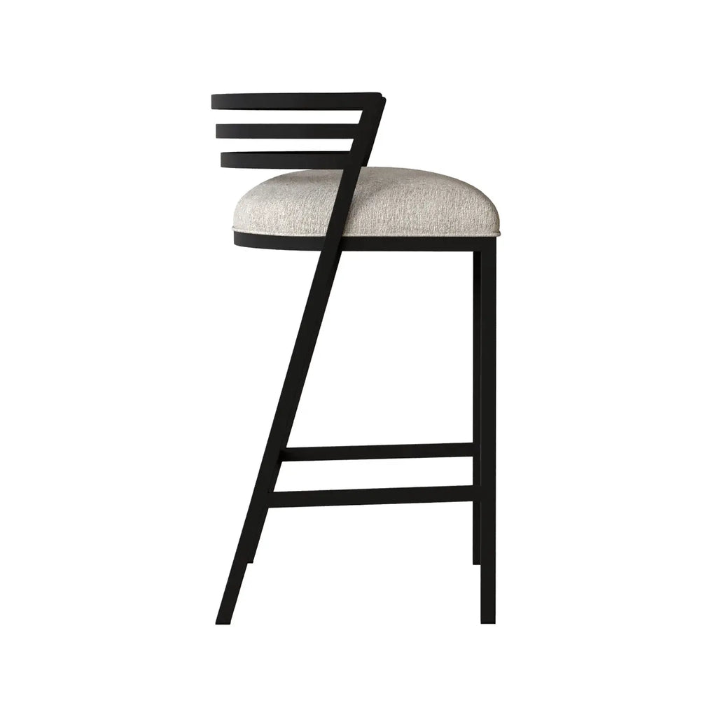 Arlo B248H26XS Matte Black finish with Natural Oak fabric Side View