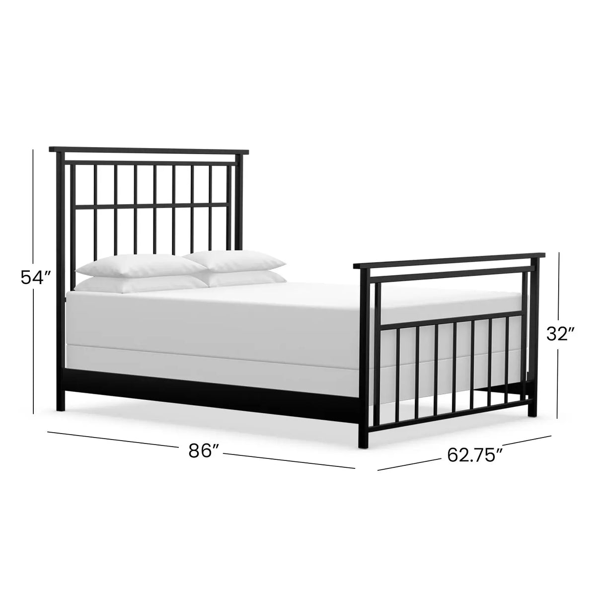 Aspen 1120 queen CBMPF MatteBlack finish dimensions