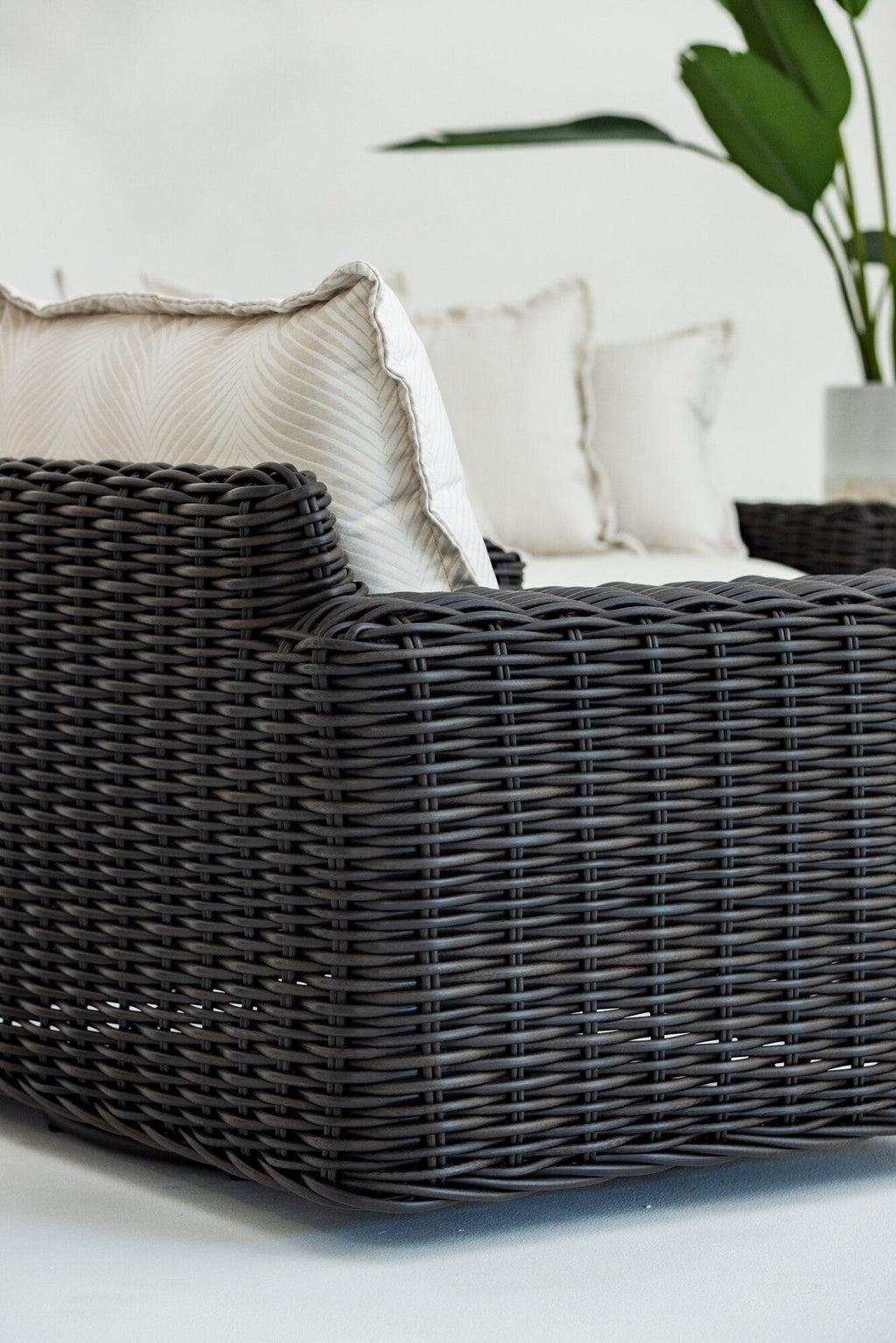 Cabo Oversized Club Chair in Soothe Pearl w/ Flange Welt