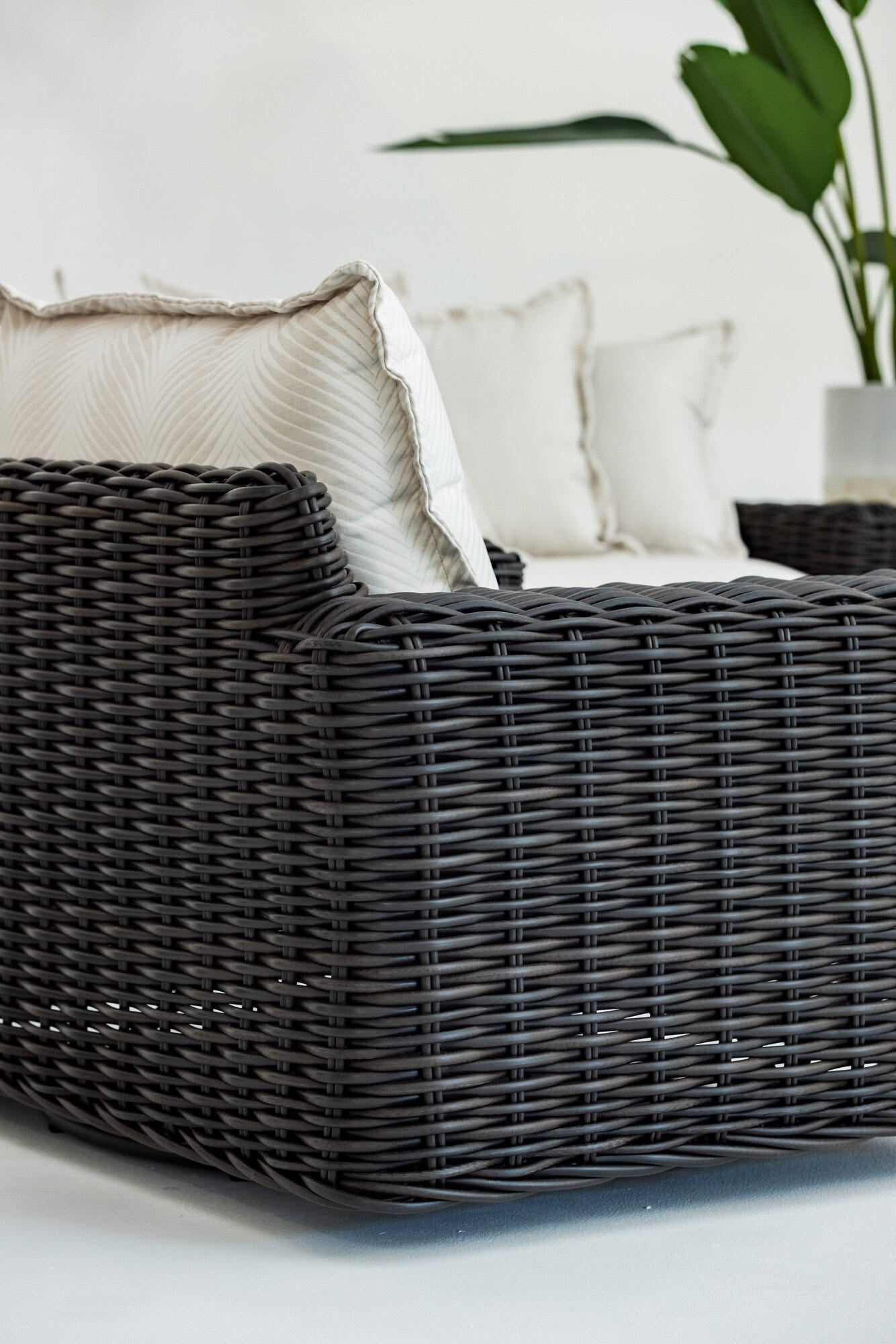 Cabo Oversized Club Chair in Soothe Pearl w/ Flange Welt