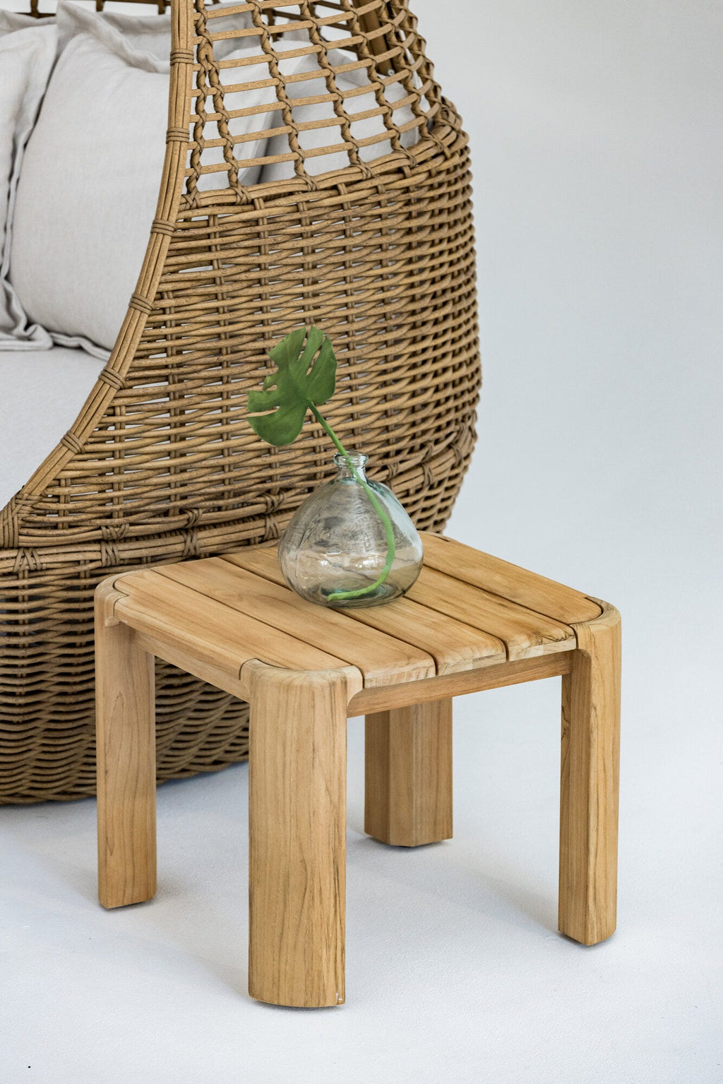 Natural Teak End Table View 4