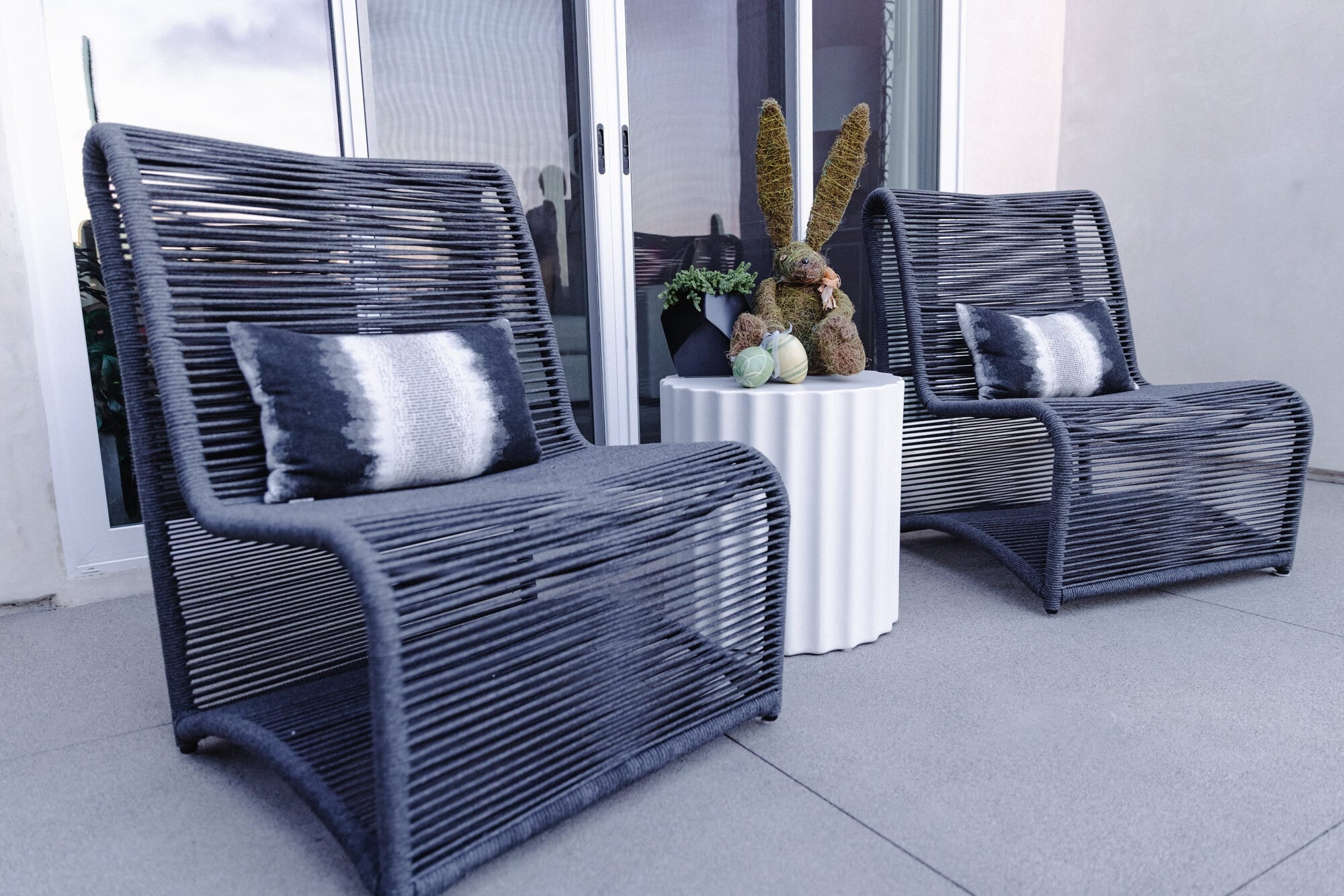 Marino Armless Club Chair in Navy