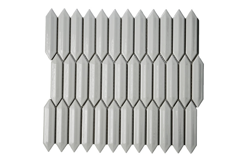 Roca Tile - Mg White 1 x 4 3D Picket 12 x 12 Mosaic