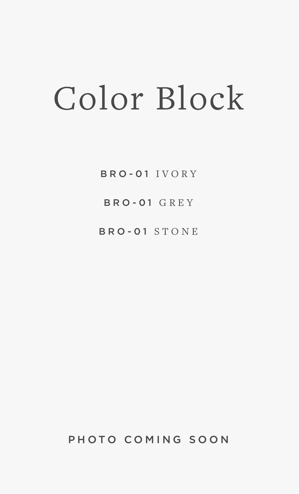 BRO-01 COLOR BLOCK / 01