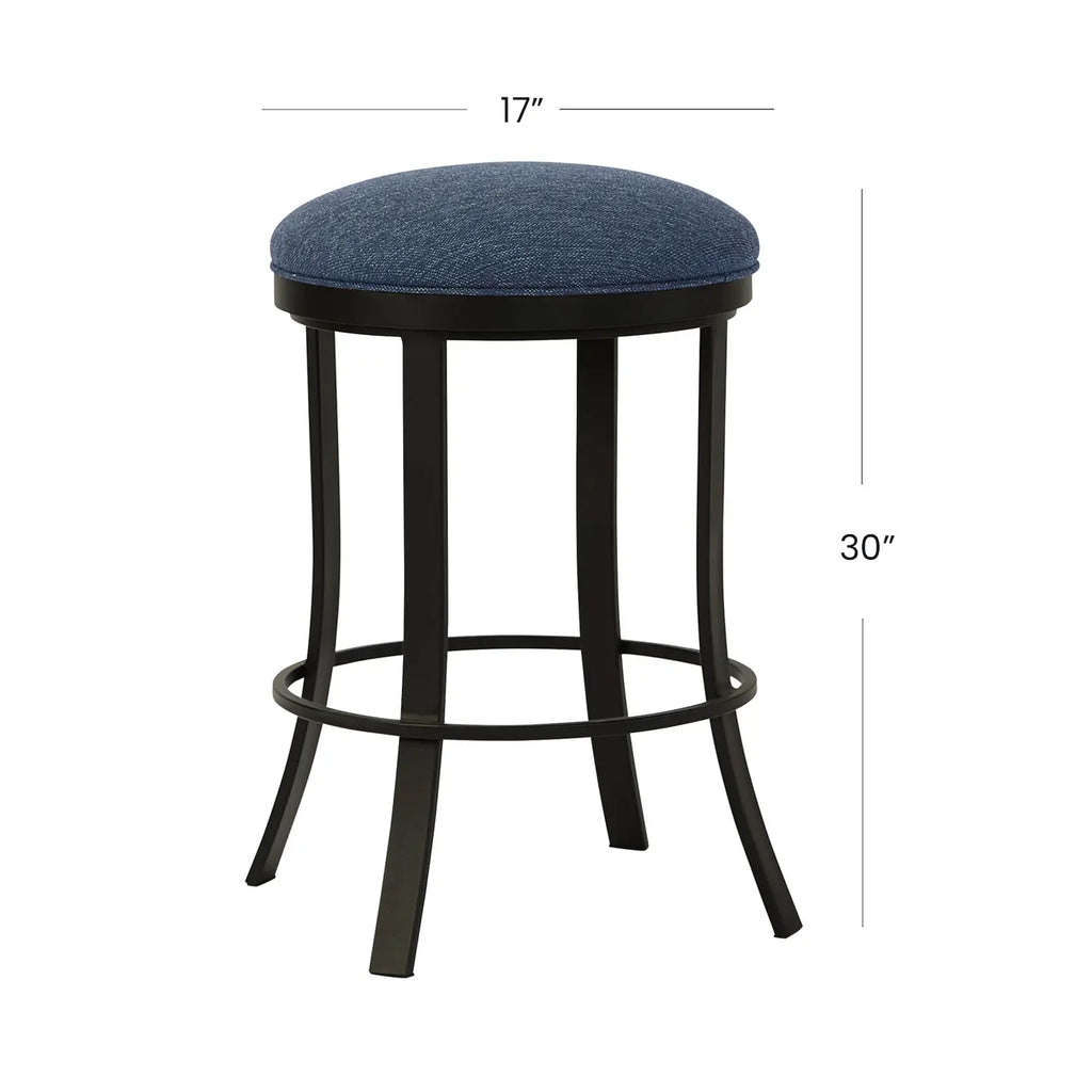 Bali B516H30BS Matte Black Finish with Max Denim Fabric dimensions 30"