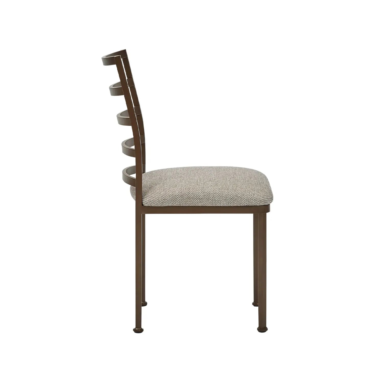 Benton Chair DC731H18 Expresso finish with Whitaker Sand fabric side view