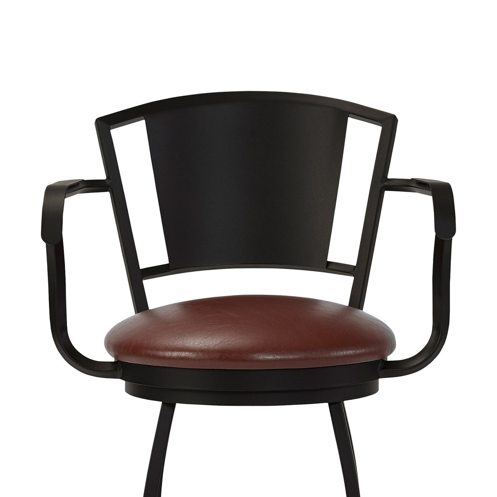 Berkeley B508H26AS MatteBlack finish YosemiteChestnut fabric closeup