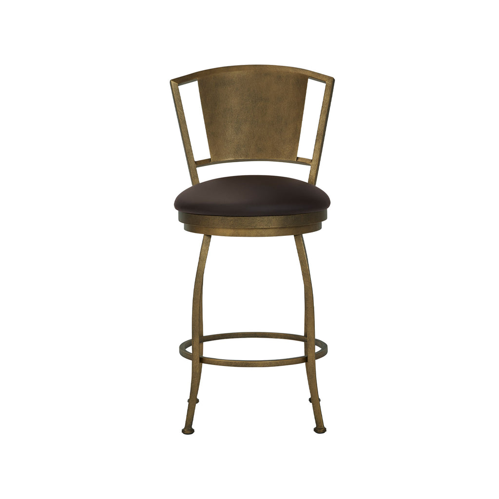 Berkeley B508H26S BrassBisque finish DillonBlack fabric front