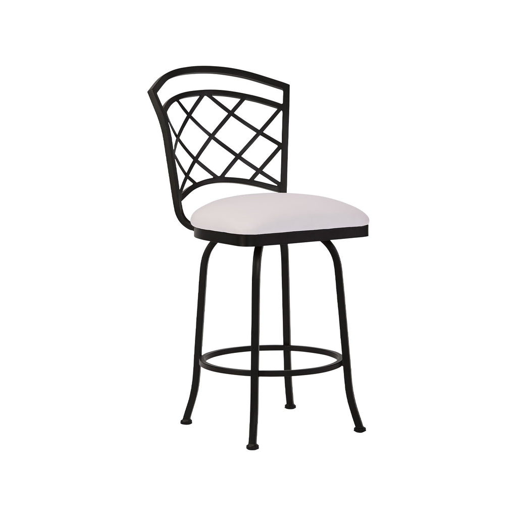 Boston B515H26S MatteBlack finish AspenPureWhite fabric angle