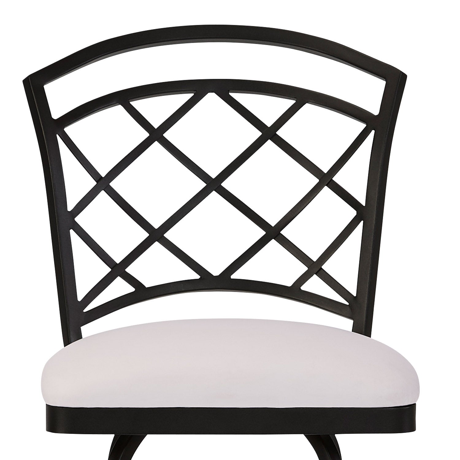 Boston B515H26S MatteBlack finish AspenPureWhite fabric closeup
