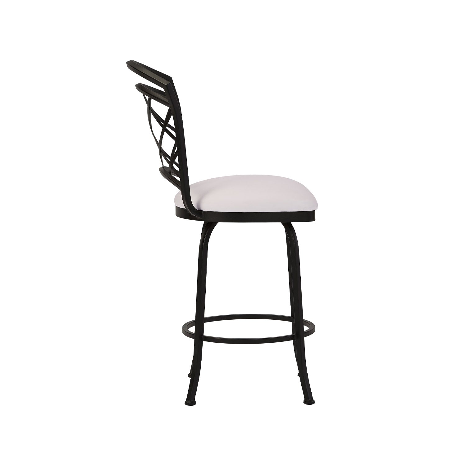 Boston B515H26S MatteBlack finish AspenPureWhite fabric side