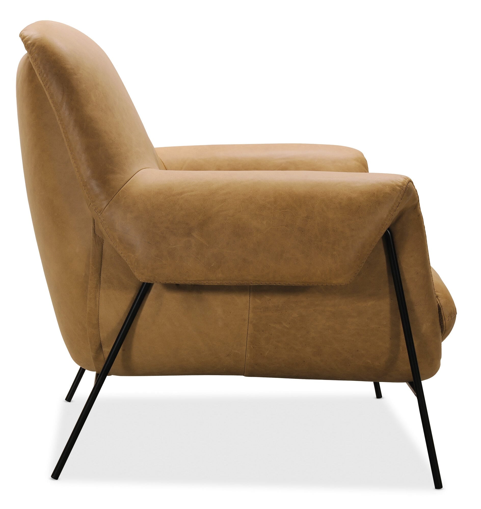 Ambroise Metal Frame Club Chair Side Silo Image