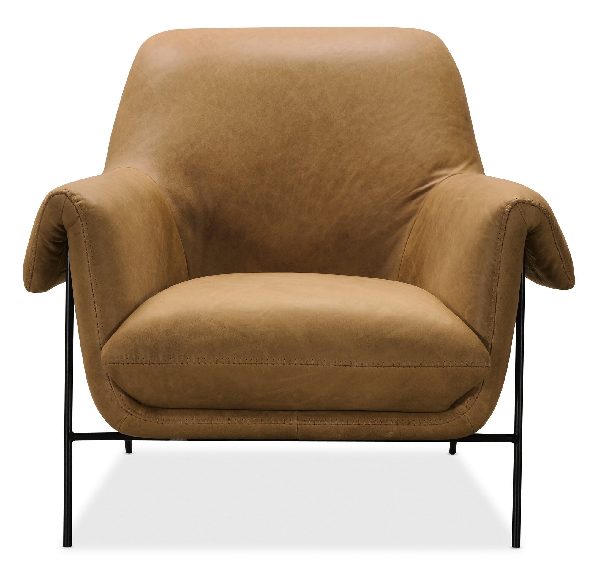 Ambroise Metal Frame Club Chair Straight Silo Image