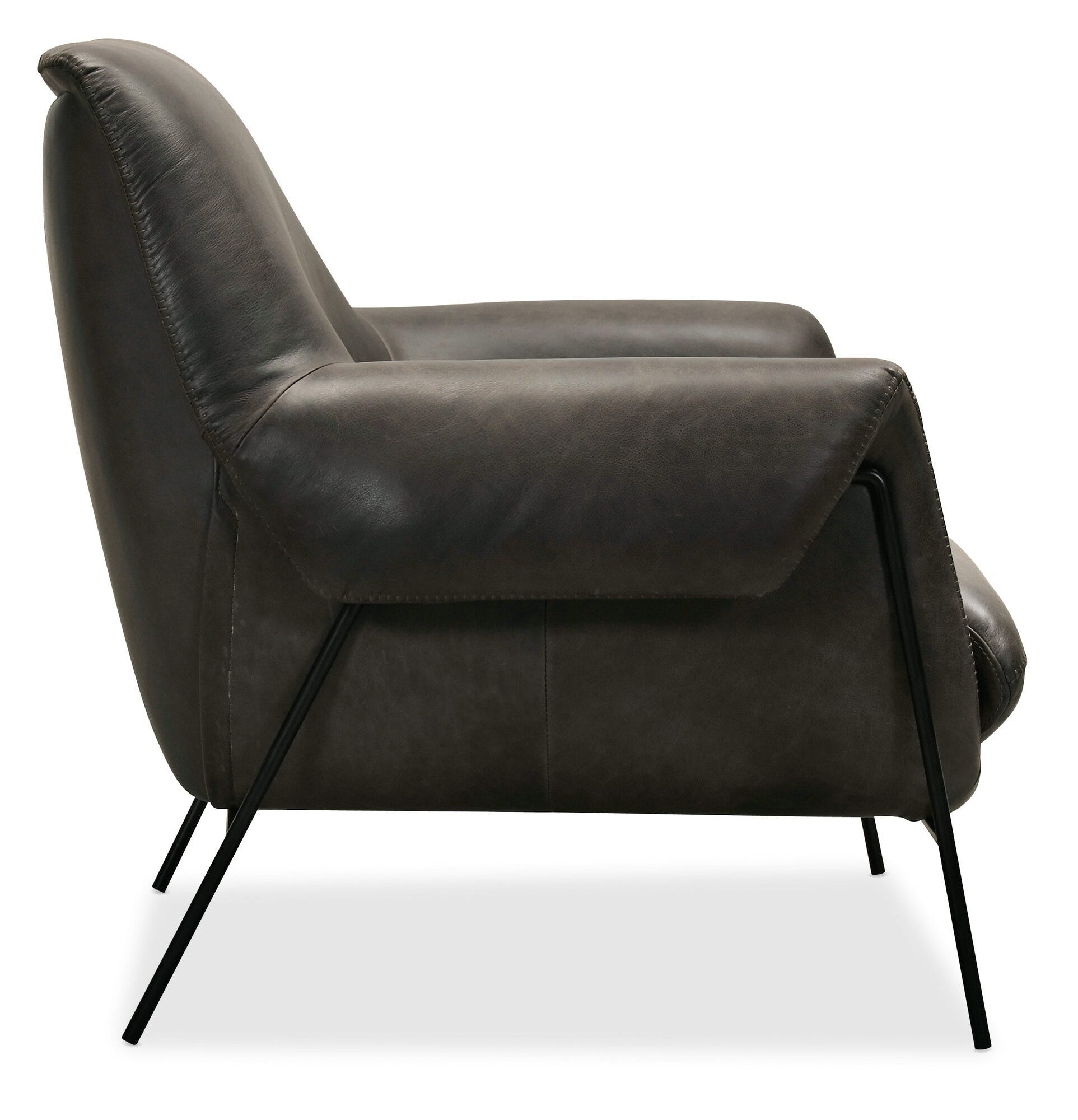 Ambroise Metal Frame Club Chair - Side Silo
