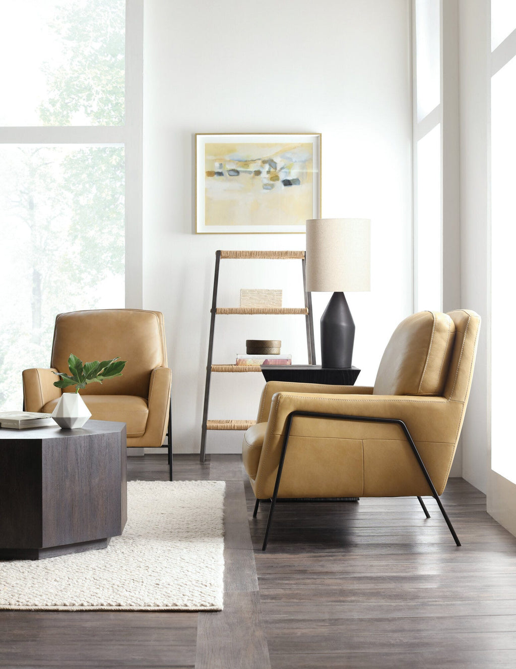 Amette Metal Frame Club Chair Room Image