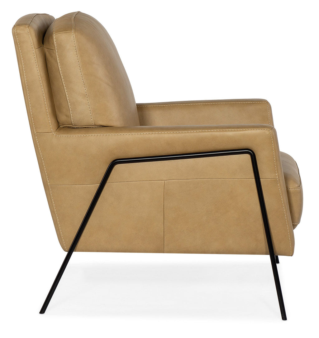 Amette Metal Frame Club Chair Side Silo Image