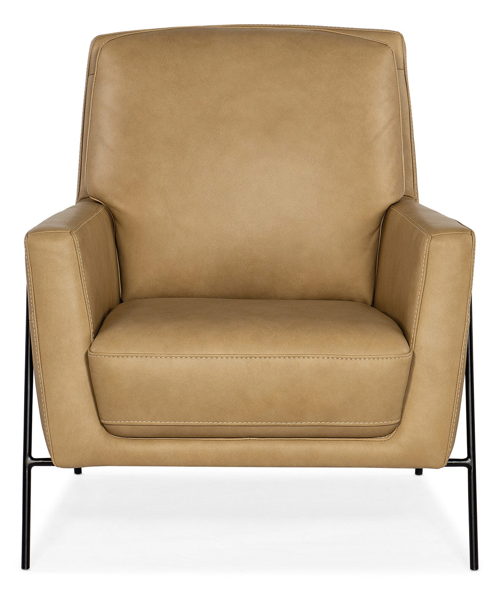 Amette Metal Frame Club Chair Straight Silo Image