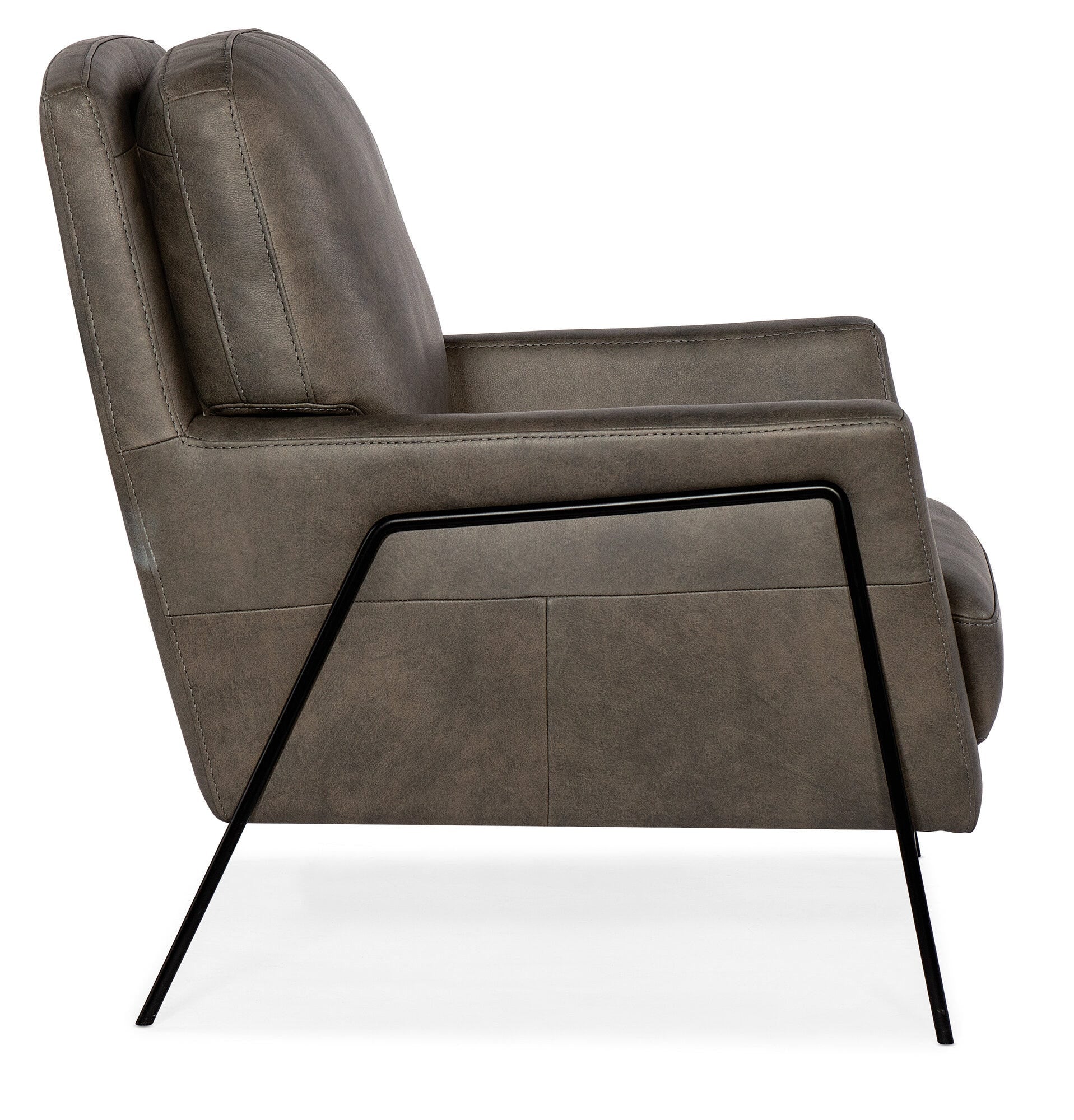 Amette Metal Frame Club Chair - Side Silo Image