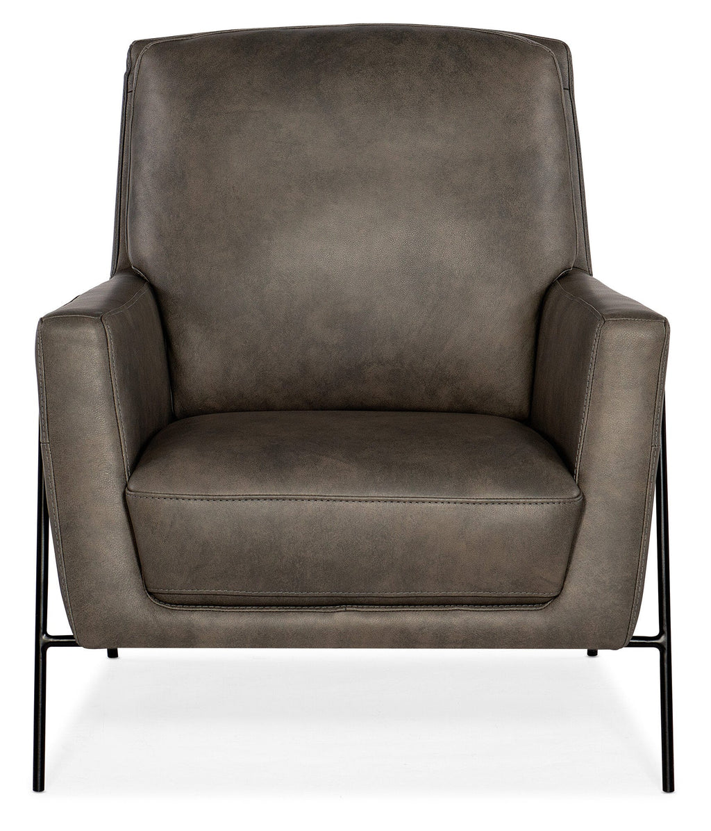 Amette Metal Frame Club Chair - Straight Silo Image