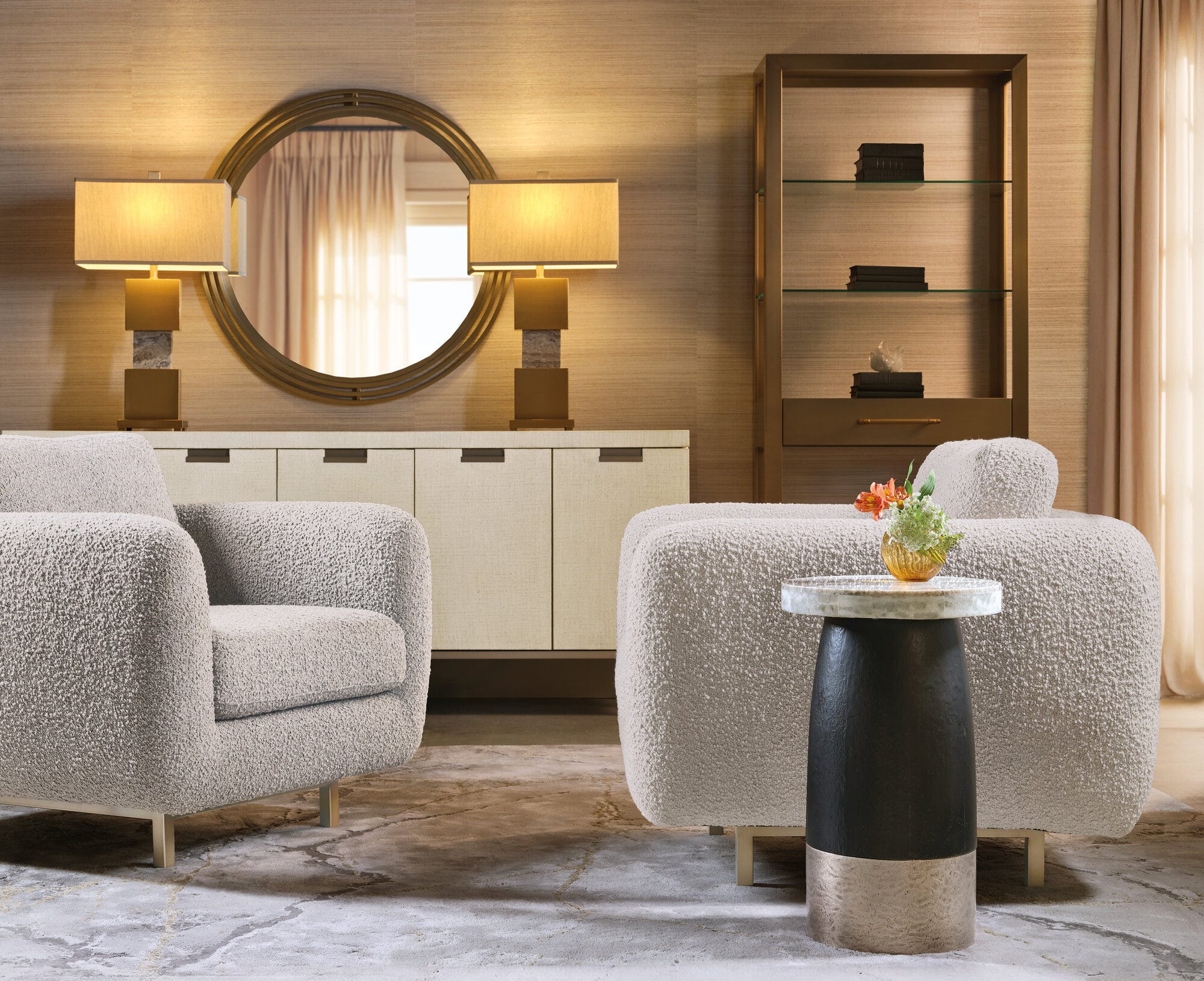 Dawson Hidden Swivel Accent Chair - Room Image 1