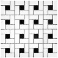 Roca Tile - Mg 12 x 12 Pinwheel Mosaic Wh/Blk Dot