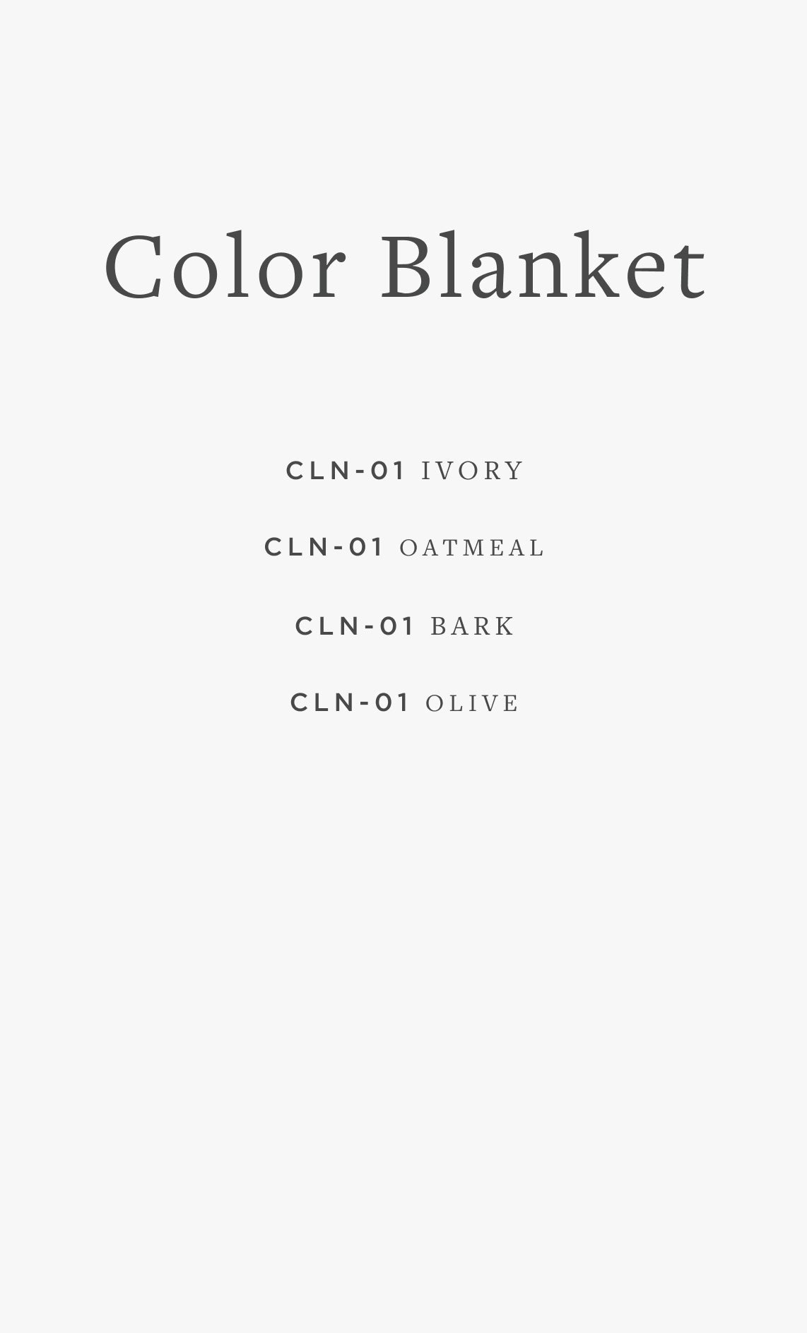 CLN-01 COLOR BLANKET