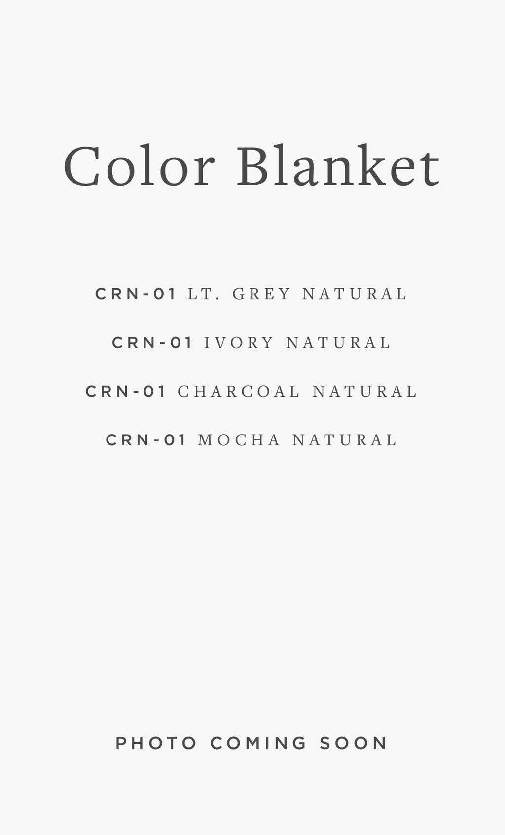 CRN-01 JS COLOR BLANKET