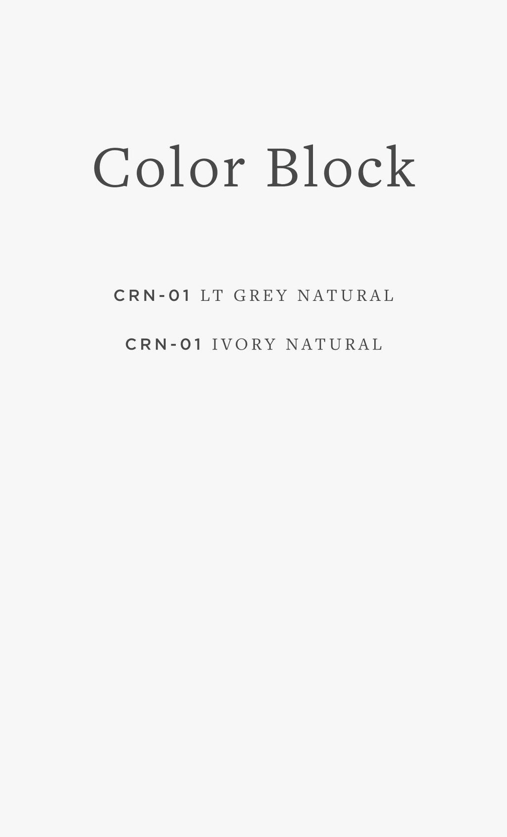 CRN-01 JS COLOR BLOCK / 01