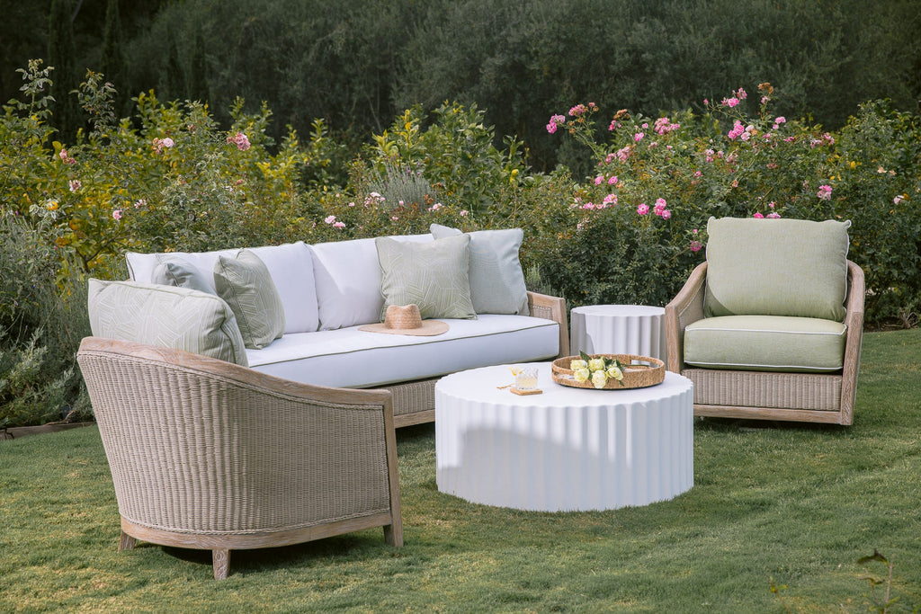 Cambria Club Chair in Canvas Canvas w/ Self Welt