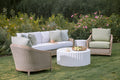 Cambria Club Chair in Canvas Canvas w/ Self Welt