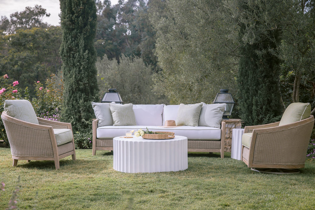 Cambria Club Chair in Canvas Canvas w/ Self Welt