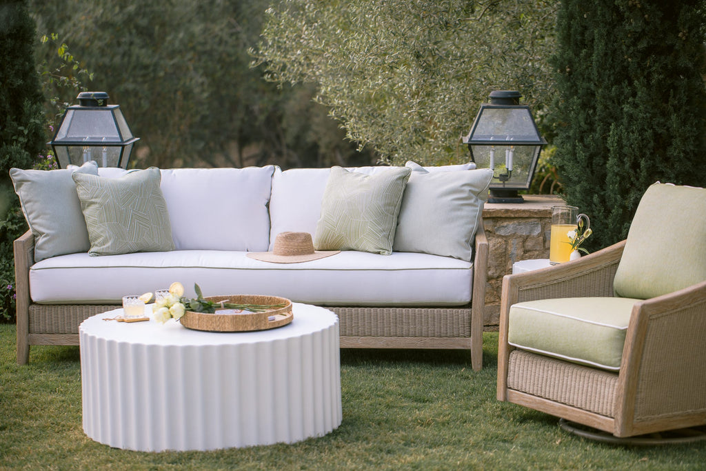 Cambria Sofa in Canvas Canvas w/ Self Welt