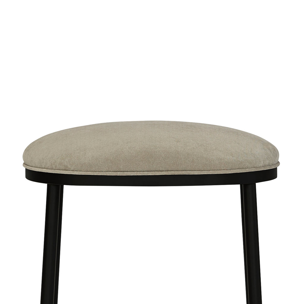 Canton B245H26XB MatteBlack finish SonomaSeagrey fabric closeup