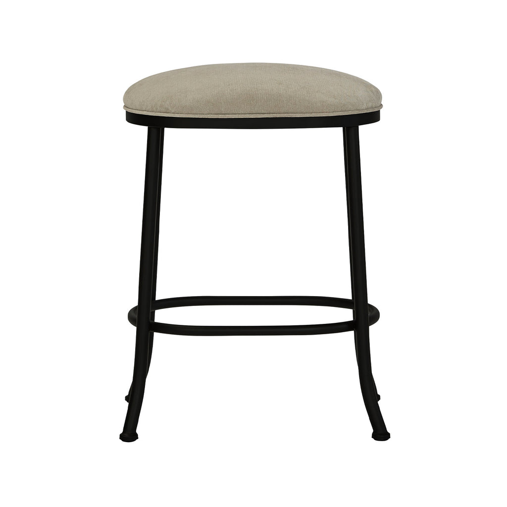 Canton B245H26XB MatteBlack finish SonomaSeagrey fabric front