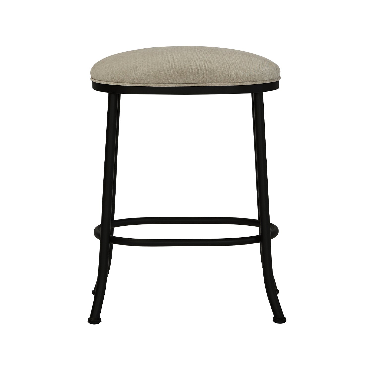 Canton B245H26XB MatteBlack finish SonomaSeagrey fabric front