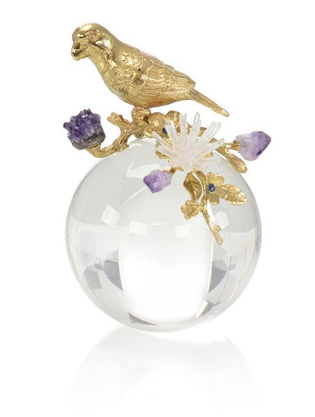 Brass Parrot and Amethyst Sculpture I | John Richard - JRA-14107